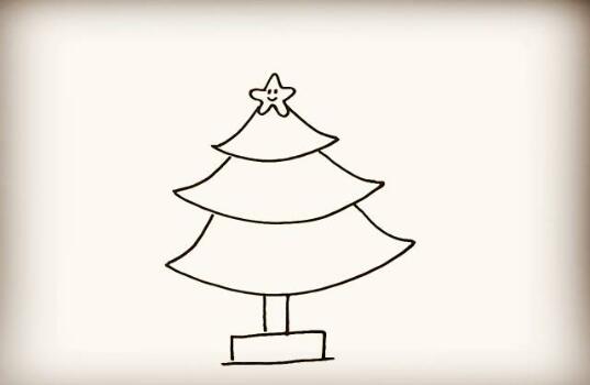 圣诞树简笔画怎么画步骤图解