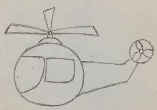 直升飞机简笔画教程图片