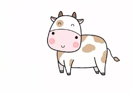 动物可爱小黄牛简笔画教程图片