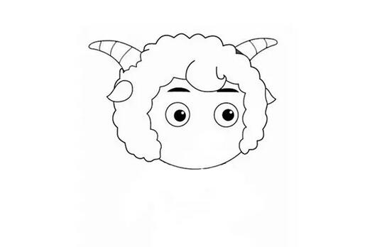 喜羊羊简笔画教程图片