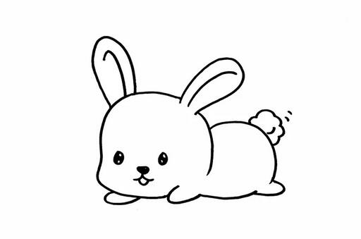 简单可爱的小兔子简笔画教程图片