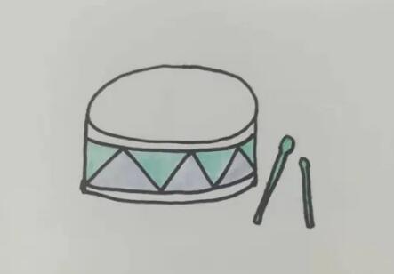 学画简笔画 圆鼓怎么画 画一个酷酷的鼓