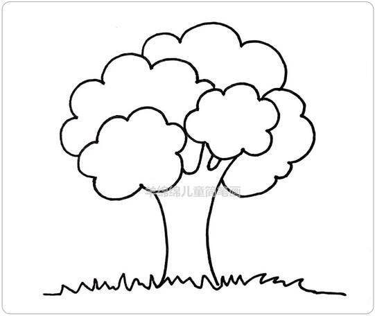 简简单单画漂亮的大树简笔画图片