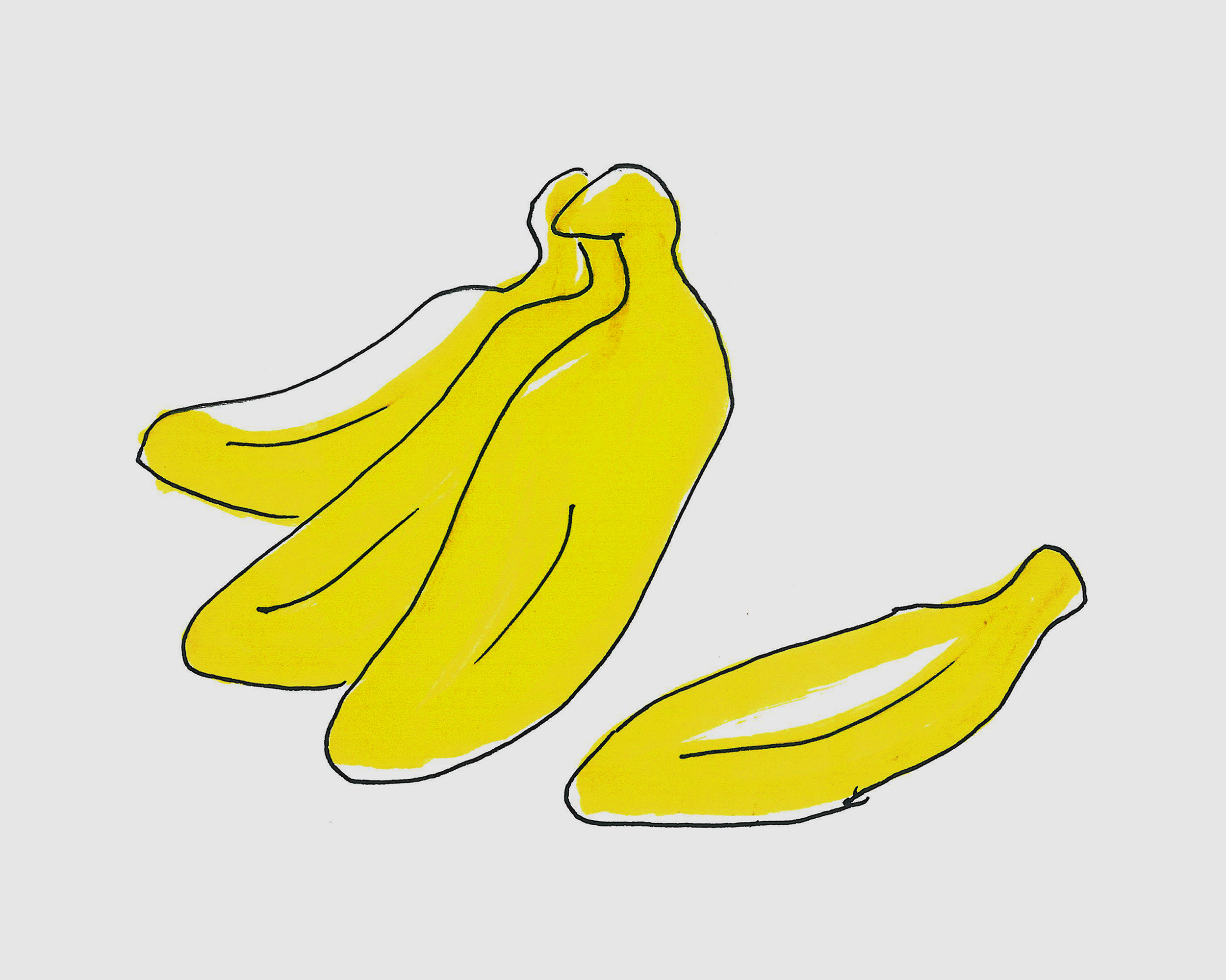 简笔画教程大全之画香蕉简笔画绘画步骤 肉丁儿童网