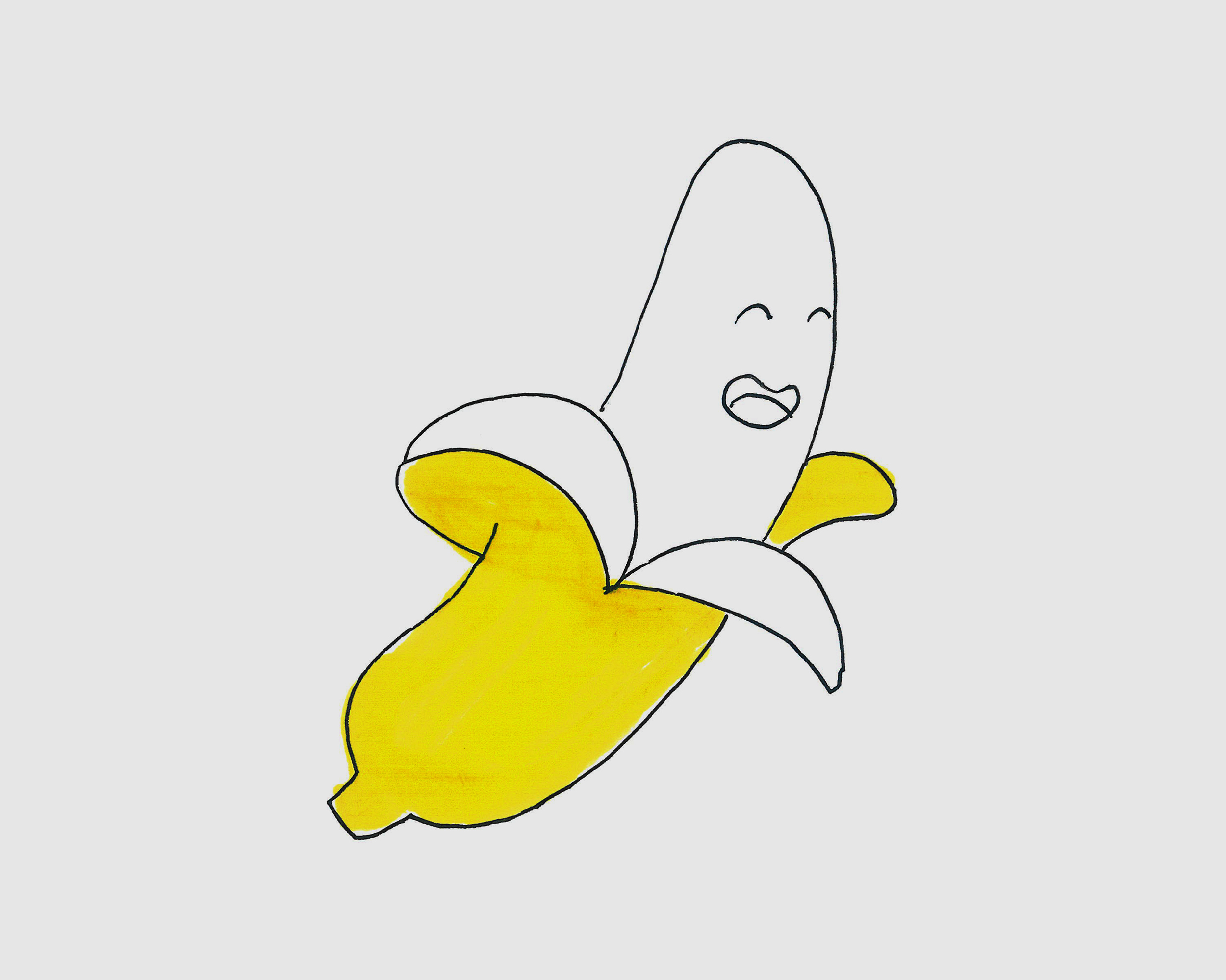 香蕉简笔画步骤 肉丁儿童网