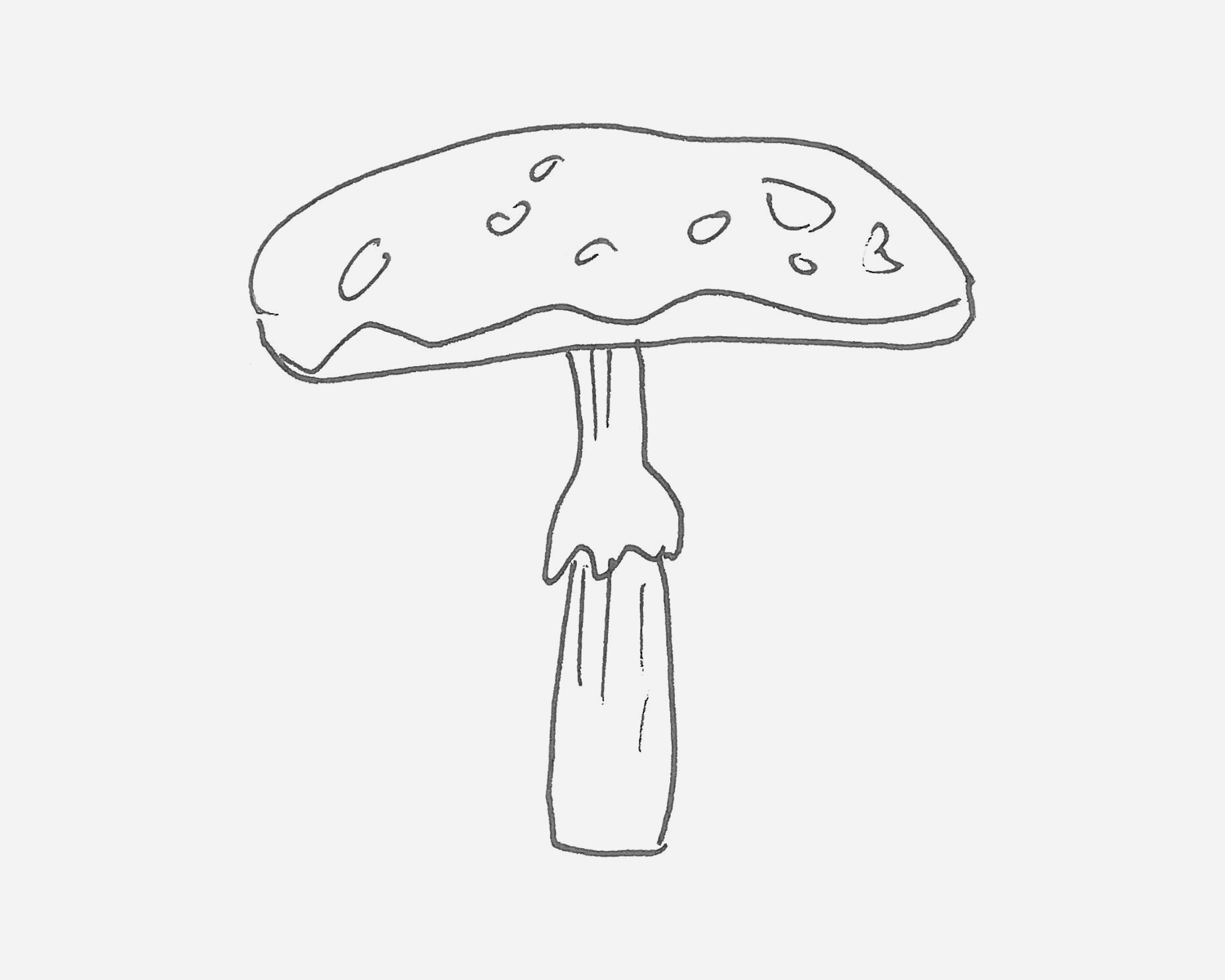 5岁简笔画图片 小蘑菇的画法（儿童理财绘画） - 有点网 - 好手艺