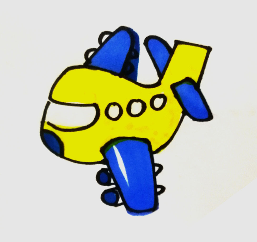 飞机简笔画|插画|儿童插画|小河映像 - 原创作品 - 站酷 (ZCOOL)