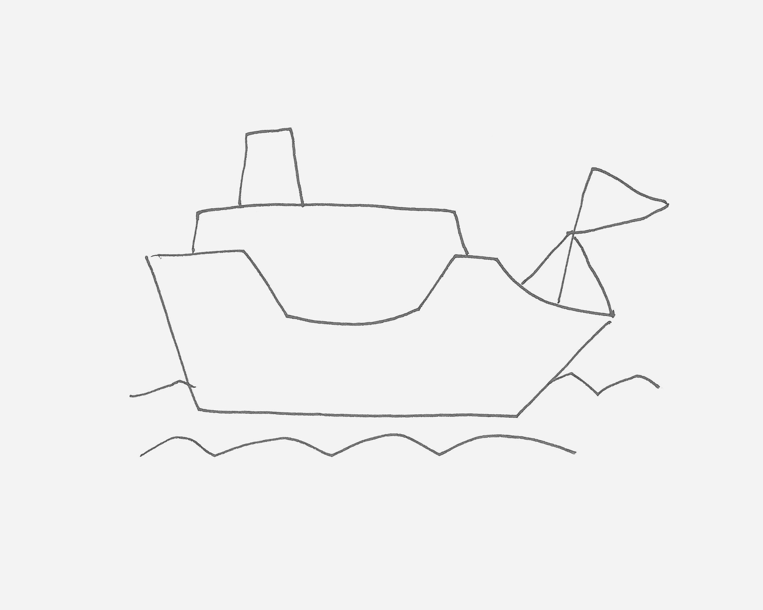 卡通轮船简笔画画法图片步骤（怎样学好画画的方法） - 有点网 - 好手艺