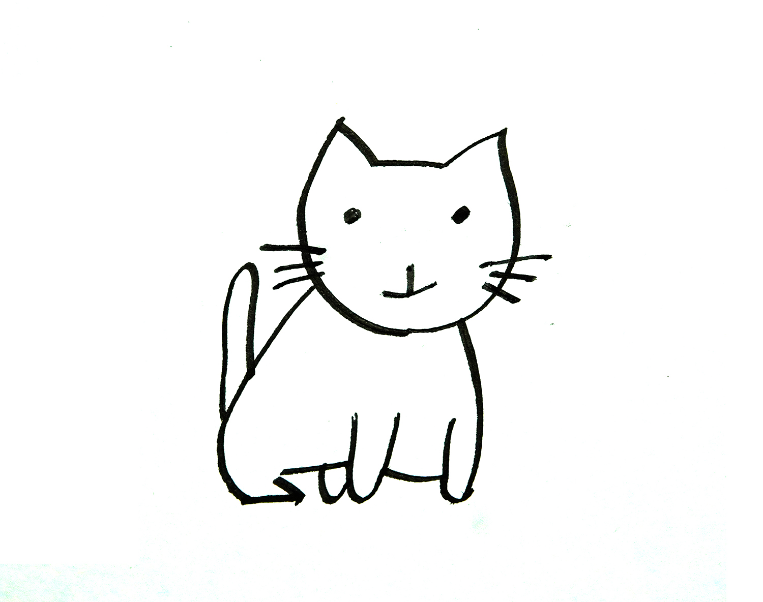 可爱小花猫简笔画的画法 - 有点网 - 好手艺