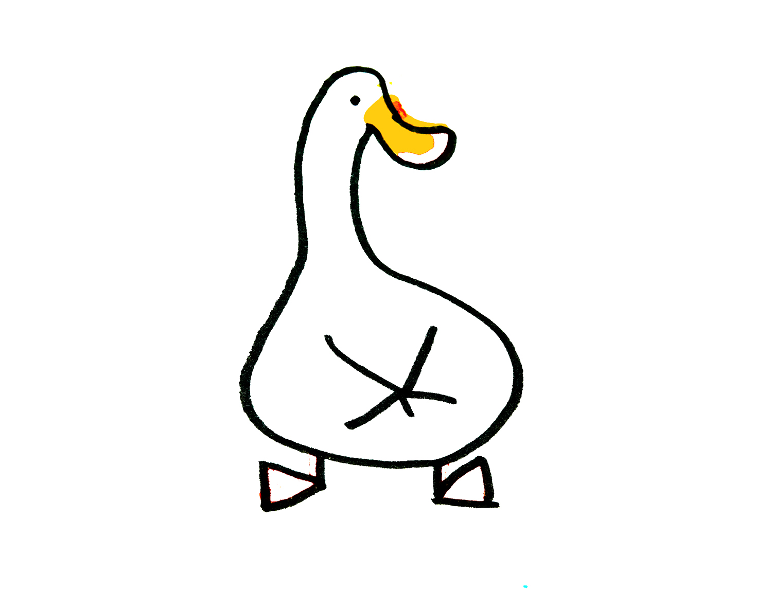 怎么画色彩小鸭子的画法图解 简笔画步骤 肉丁儿童网