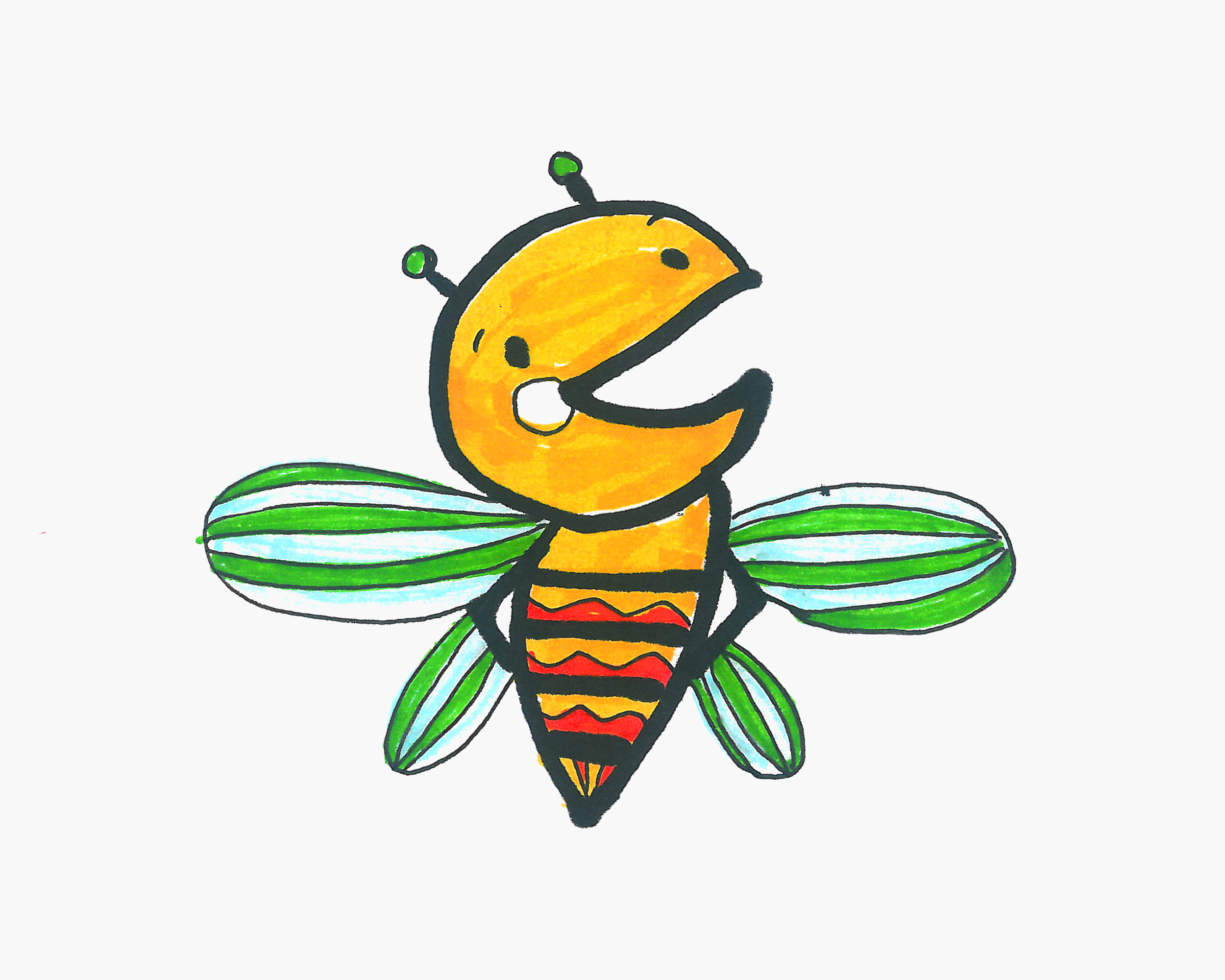 手绘练习图-蜜蜂|插画|创作习作|kinkikids - 原创作品 - 站酷 (ZCOOL)