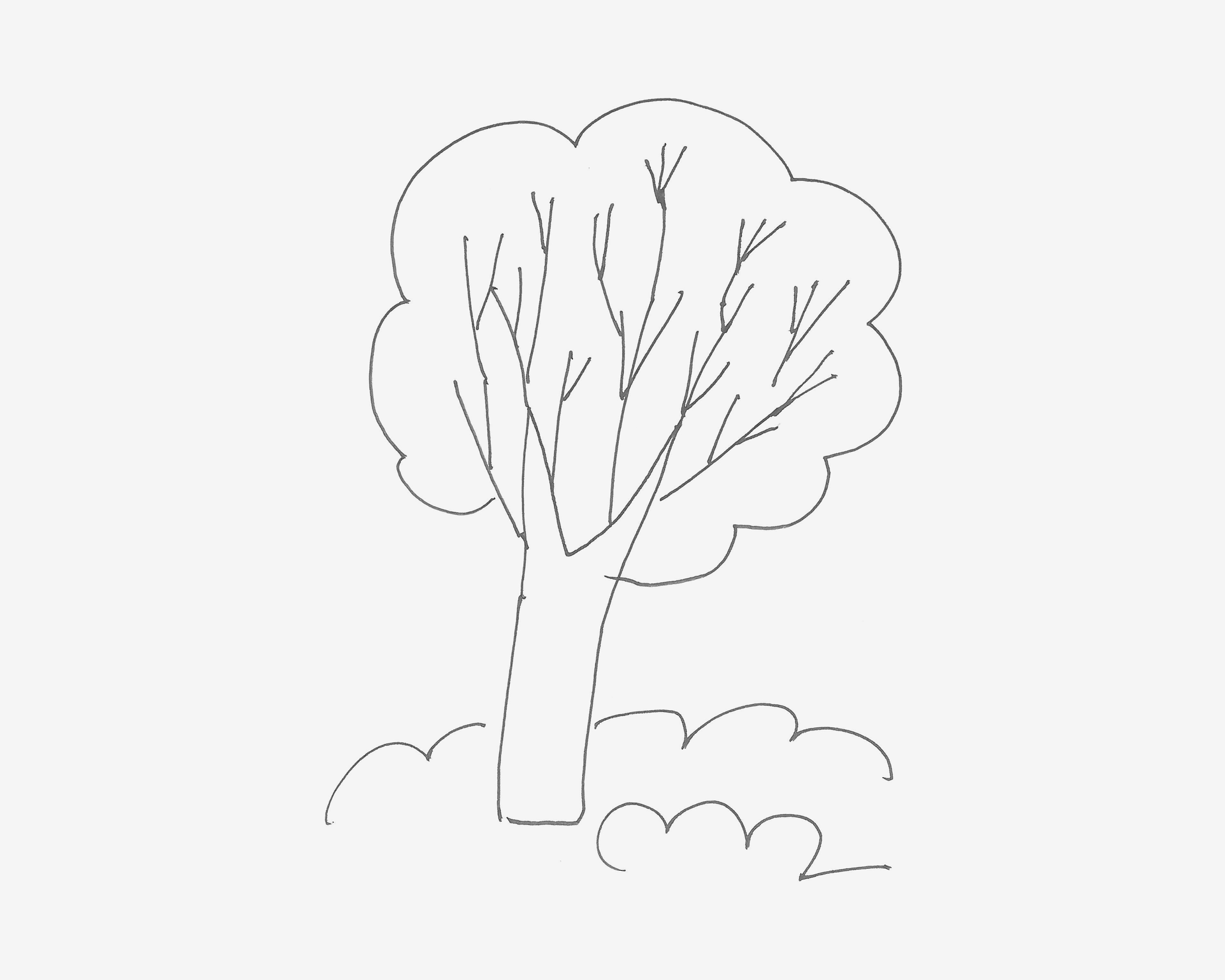 可爱简笔画图片 色彩大树怎么画（儿童绘画课程教学计划） - 有点网 - 好手艺
