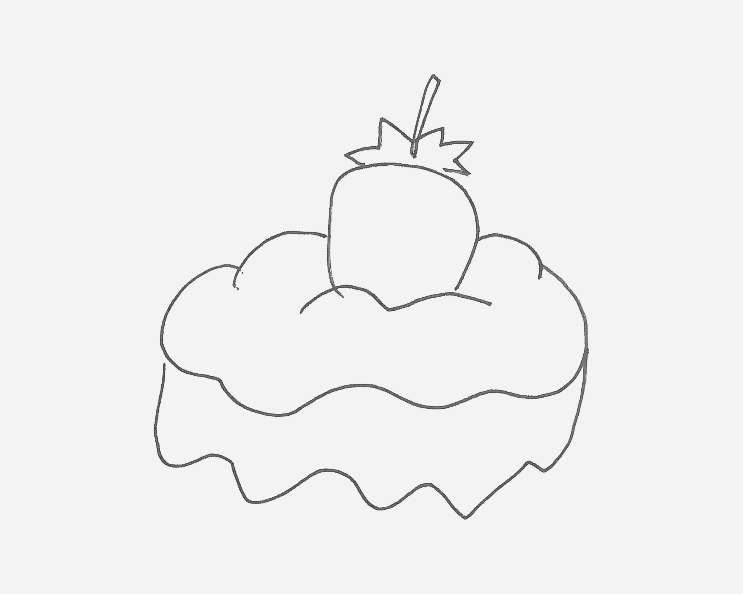 儿童画小蛋糕的画法图解 简单可爱简笔画图（关于春天的简笔画图片） - 有点网 - 好手艺