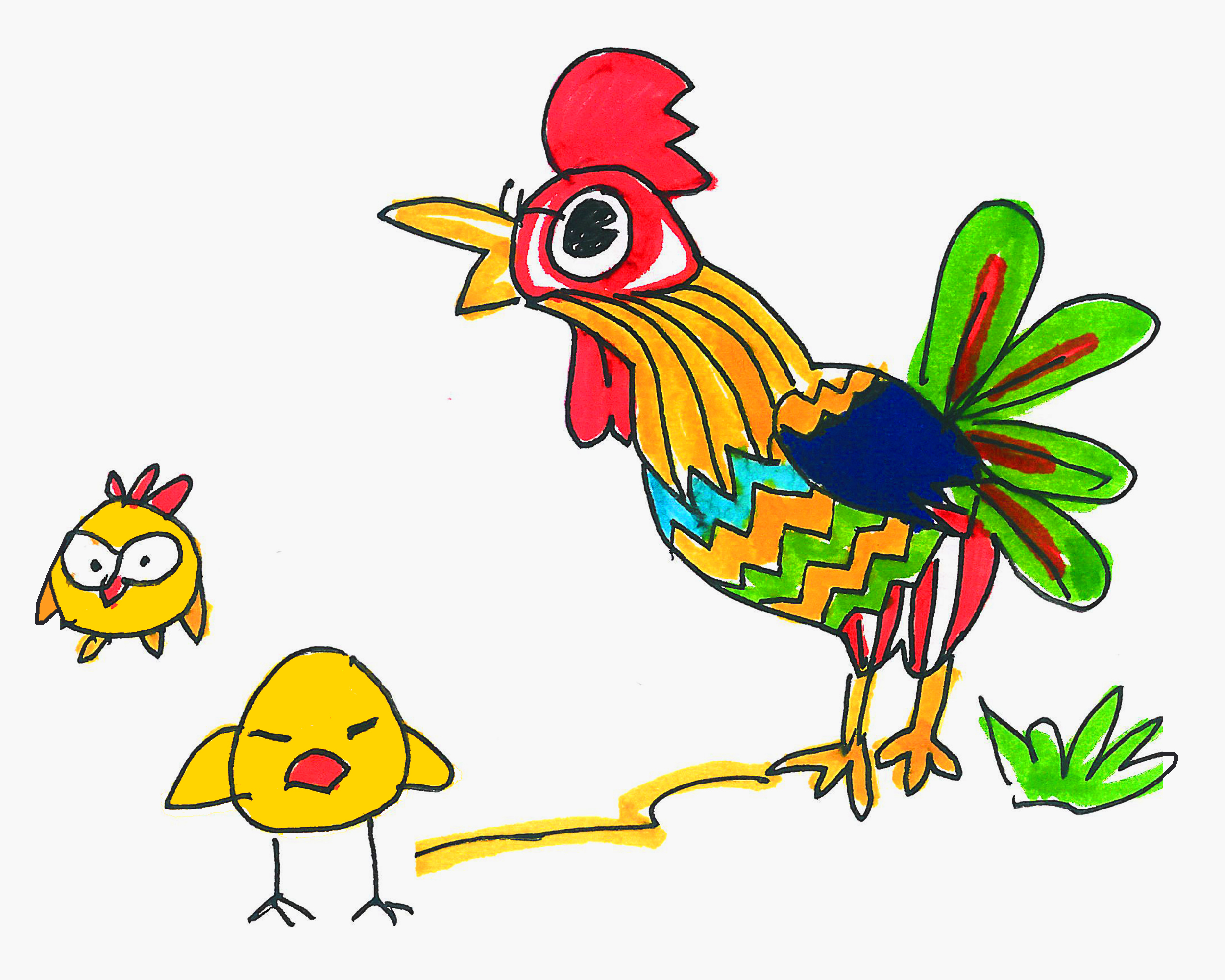 迟到的大公鸡|插画|商业插画|思明er - 原创作品 - 站酷 (ZCOOL)