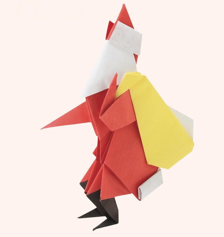手工DIY可爱的圣诞老人折纸方法图解教程