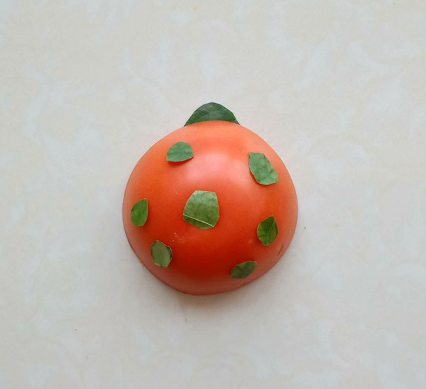 非常简单的水果拼贴画 可爱的橘子乌龟的制作步骤