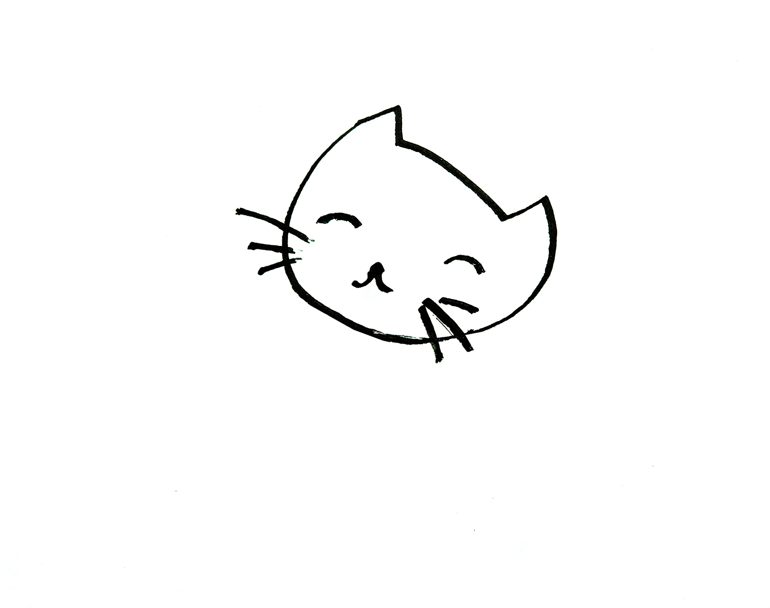 教你画色彩小猫的画法图解  简笔画