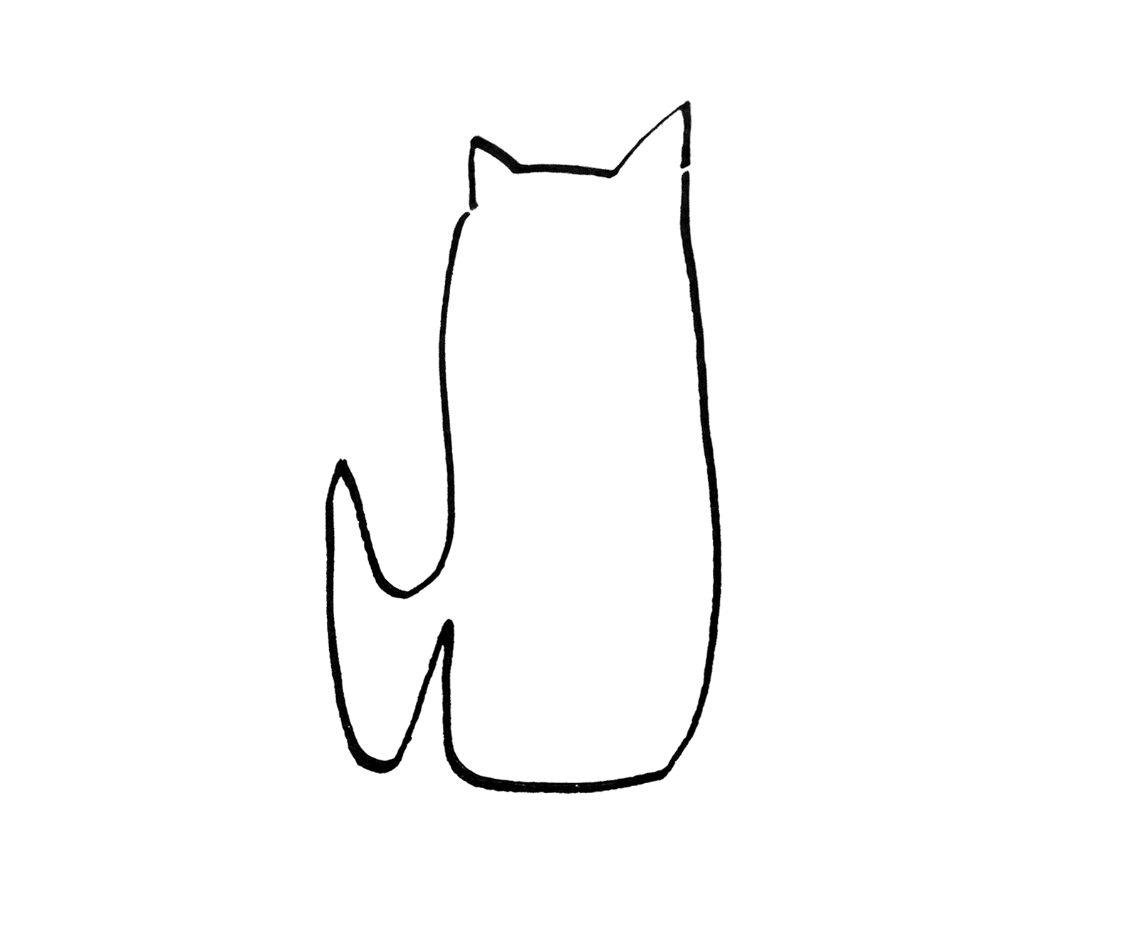 有颜色小猫的画法图解教程  简单简笔画步骤图片