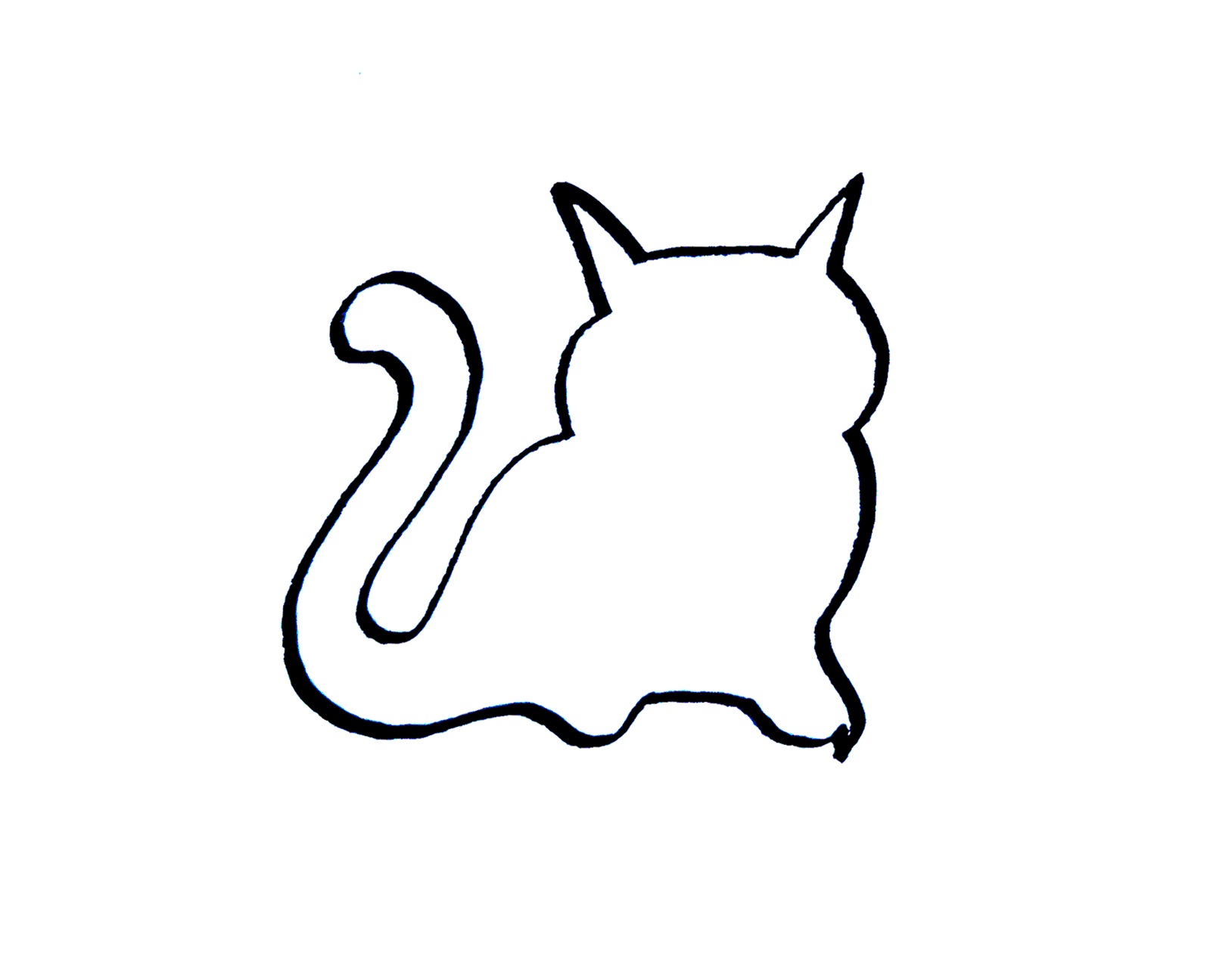 怎么画有颜色小猫的画法图解教程 简单简笔画步骤图