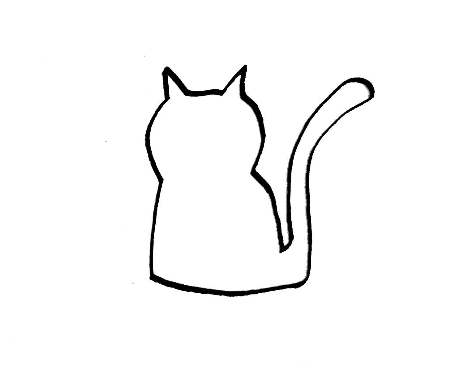 有颜色小猫的画法图解教程 简单简笔画步骤图片 咿咿呀呀儿童手工网