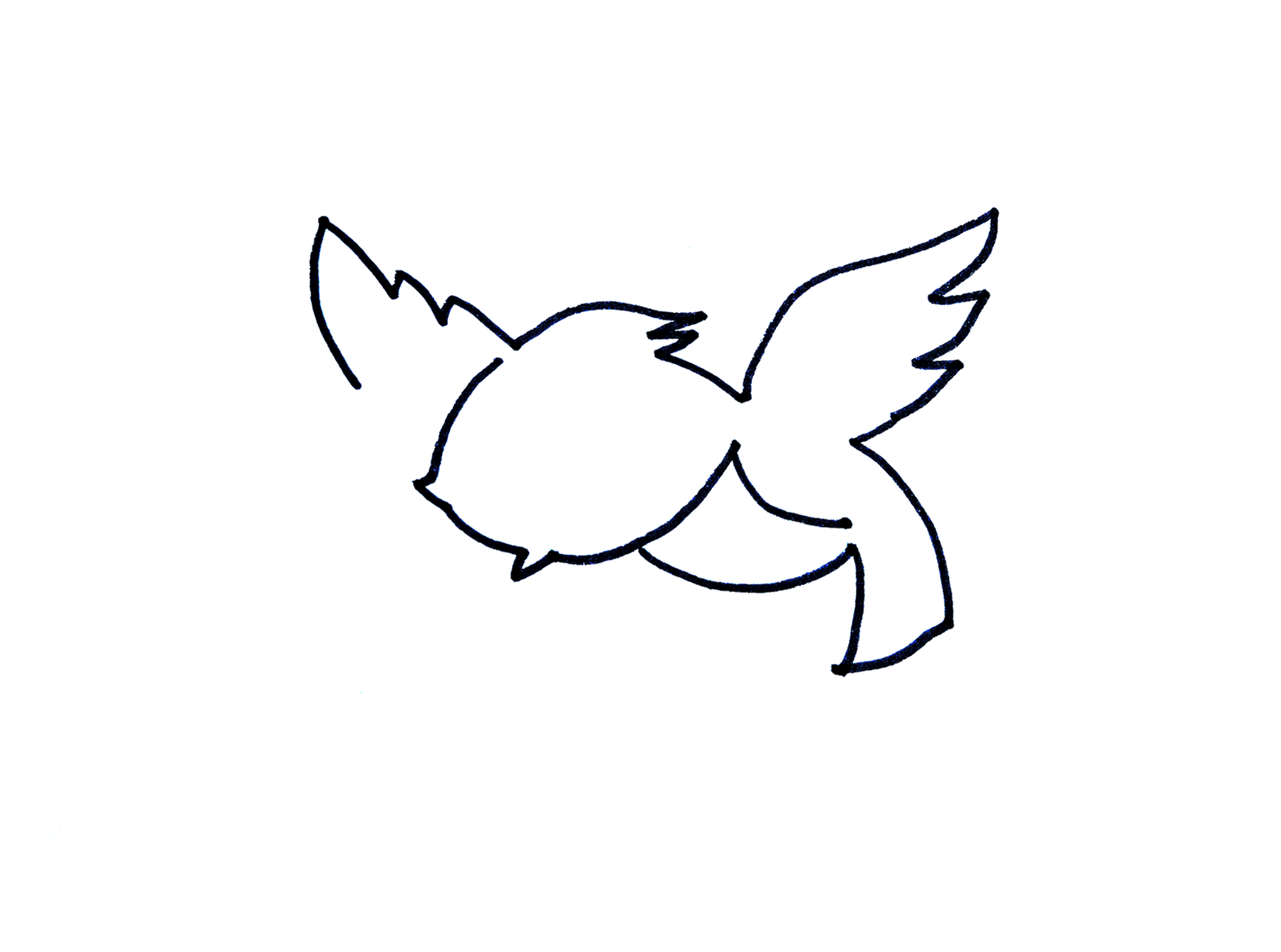 小鸟的画法 简单可爱简笔画图