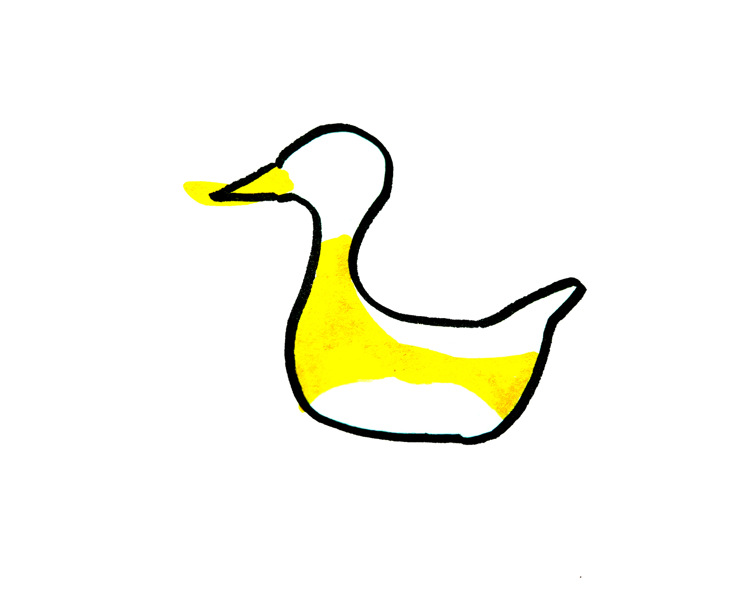 小鸭子的画法步骤教程 可爱简笔画💛巧艺网