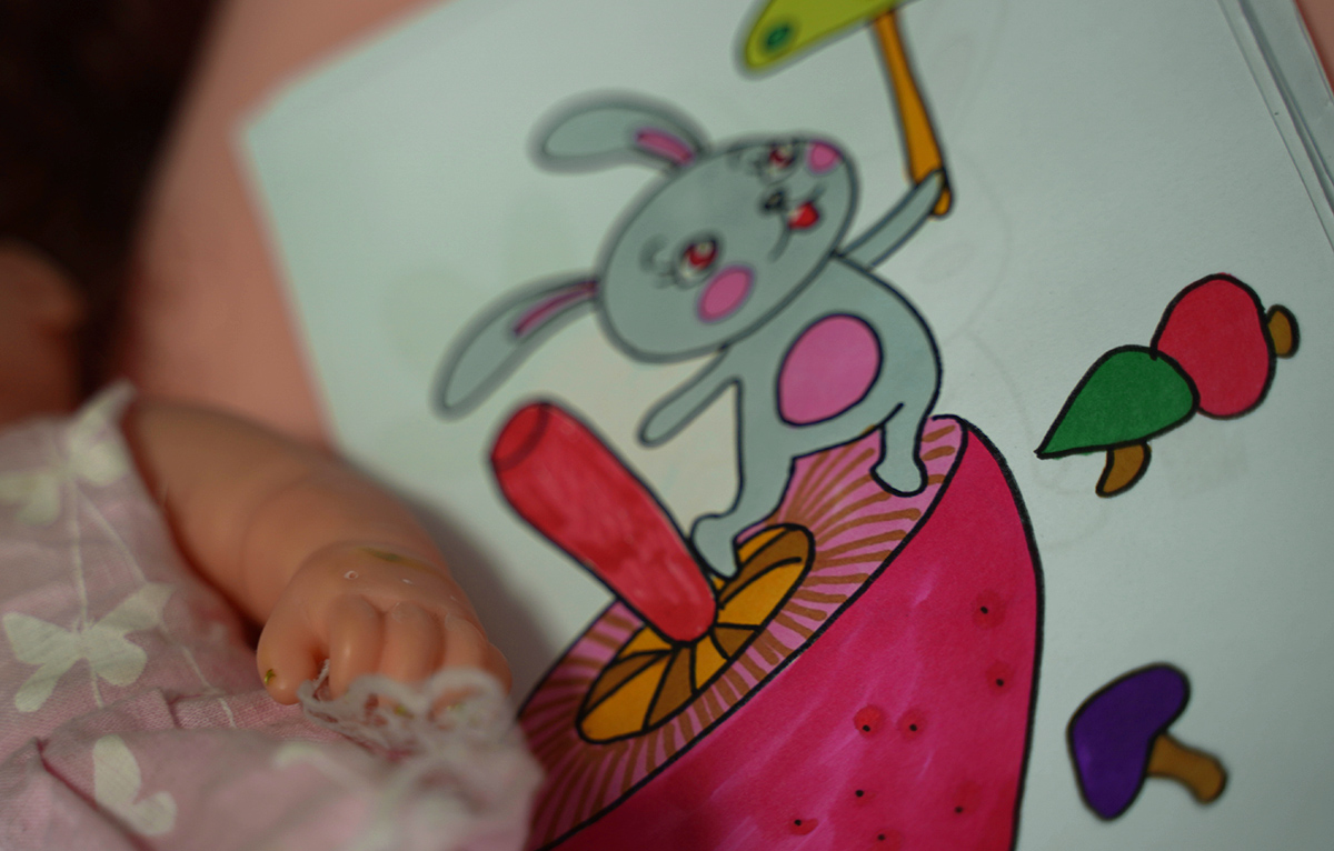 粉红兔宝宝简笔画画法图片步骤